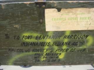   DATED & IDD 1ST INFANTRY DIVISION OFFICERS FOOTLOCKER TRUNK  
