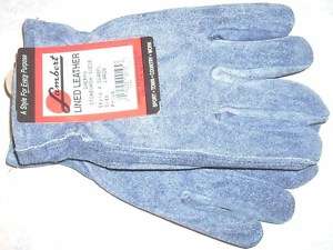 Lambert SW40PL Blue Suede Leather Gloves Sherpa LG New  