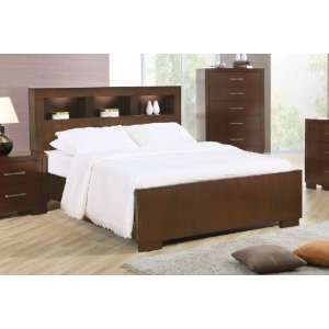 Simple Stores Jacqueline Contemporary Panel Bed with Storage Headboard 
