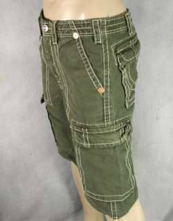 True Religion Jeans mens ISAAC Cargo Shorts green or Black MAR841EH 