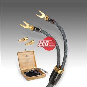 ft / 2.5M JIB HF 004 Premium Speaker Cables with Spade/Banana 
