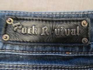 authentic rock revival jeans size 29x30 * hayley boot distressed style 