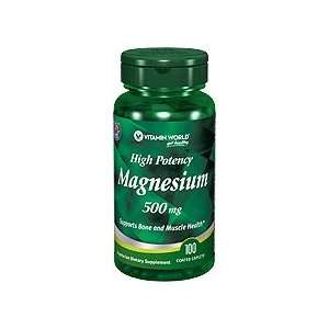Magnesium Oxide 500 mg. 100 Caplets