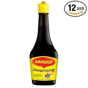 Maggi Seasoning Sauce, 3.38 Ounce Bottles (Pack of 12)  