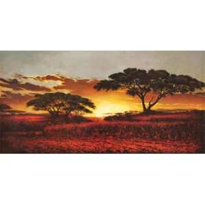 Madou 54W by 28H  Memories of Serengeti CANVAS Edge #2 