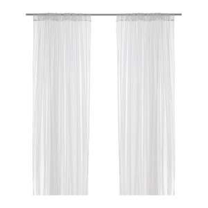 IKEA Lill Sheer White Curtains 2 panels 98 x 110  