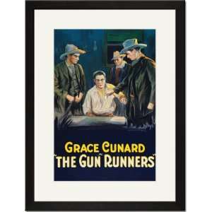  Black Framed/Matted Print 17x23, The Gun Runners