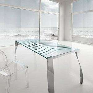  luz de luna extra clear glass top table by tonelli