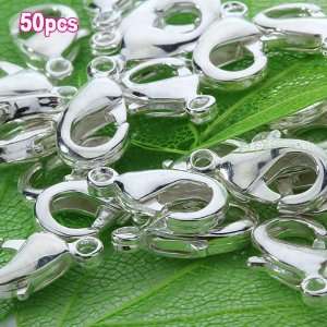    50pcs Silver Plated Lobster Clasps 12mm Arts, Crafts & Sewing