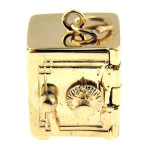  14 KT YELLOW GOLD 3D SAFE CHARM Jewelry