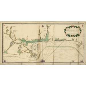    1768 French map Louisiana, Mississippi & Gulf Coast