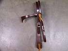 LEATHER HEADSTALL~​~V SHAPED BROWBAND~~​WIDE CHEEK~~HOR​SE