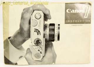 Canon Model 7   35mm Rangefinder   a direct Competitor to LEICA M3 