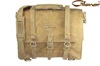 BC100NL Glanor Buffalo Leather Briefcase Laptop Backpack Bag M  