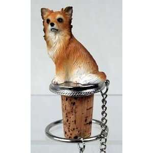  Chihuahua Bottle Stopper (Long Haired)