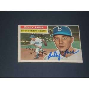  Dodgers Billy Loes Signed 1956 Topps Card #270 (dec 