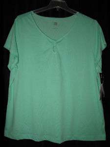 NWT Karen Neuburger KN Cool Green Pajama Top Shirt 2X 744327624319 