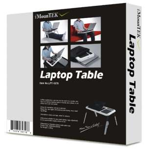 New Laptop USB Folding Table w/2 Cooling Fan+Mouse Pad  