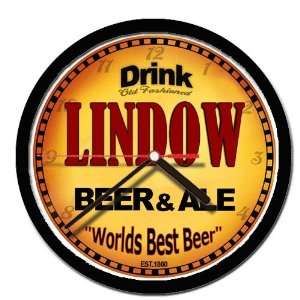  LINDOW beer and ale cerveza wall clock 