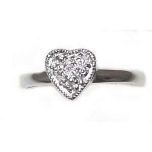  Just Give Me Jewels Sterling Silver Plated Heart Ring with 