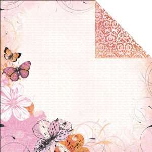  Kaisercraft Peach Tigerlilly Double Sided Paper, 12 by 12 