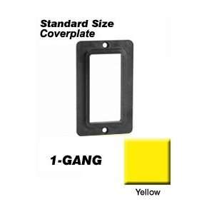 Leviton 3060 Y Single Gang GFCI/Decora Receptacle Coverplate   Yellow