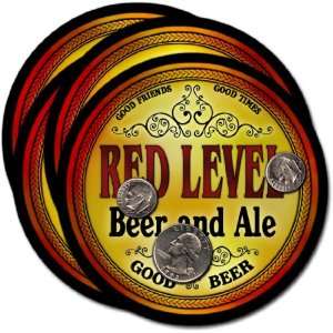 Red Level , AL Beer & Ale Coasters   4pk 