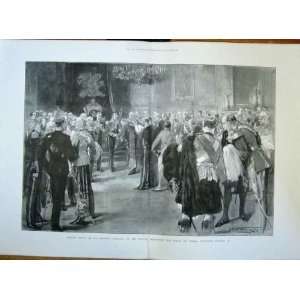 Levee At St James Palace 1894 Antique Print