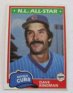 1981 Topps Dave Kingman Cubs card no.450 NR/MT  