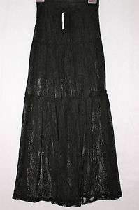 NWT Kirra Full Length Black Lace Sheer Bottom Long Maxi Skirt or Swim 