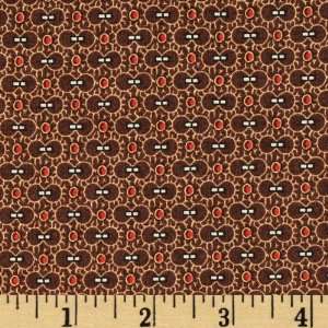   Wide Hampton Coins Brown/Red Fabric By The Yard Arts, Crafts & Sewing