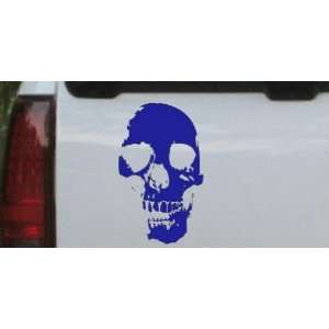 Blue 18in X 29.3in    Skull Shadow Skulls Car Window Wall Laptop Decal 