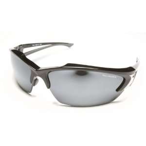 Edge Eyewear Khor Safety Glasses   Black Frame, Polarized G 15 Silver 
