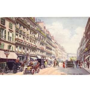   Vintage Postcard La Rue de la Paix   Paris France 