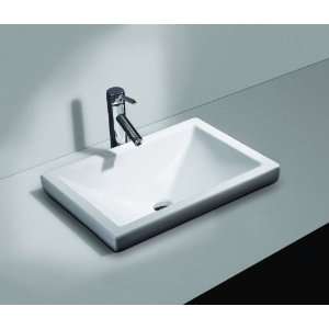  Cantrio Koncepts PS 111 Vitreous China Semi Recessed Sink 