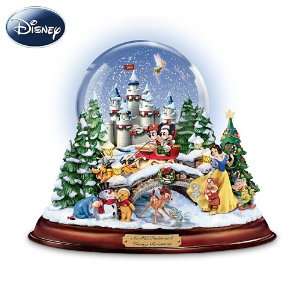 An Old Fashioned Disney Christmas Musical Snowglobe Showcasing 13 