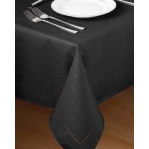 Hem Stitch Tablecloth in Black