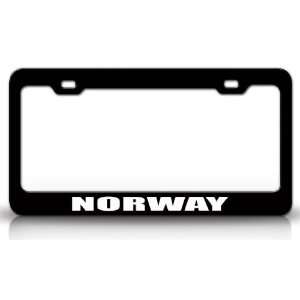  NORWAY Country Steel Auto License Plate Frame Tag Holder 