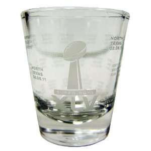  NFL Super Bowl XLV North Texas 2011 Satin Etch Shot Glass 