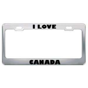  I Love Canada Metal License Plate Frame Tag Holder 