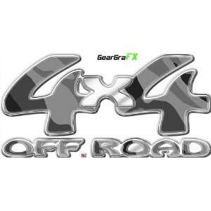  4x4 Off Road Camouflage Gray Truck Decal Automotive