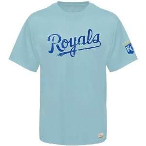  Kansas City Royals Fashion T Shirt Majestic Select Sky 