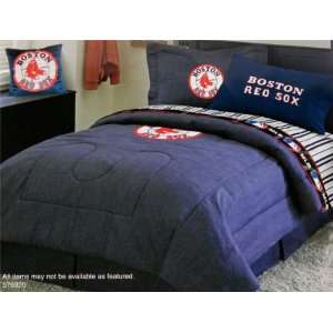  Boston Red Sox Blue Denim Full Size Comforter and Sheet 