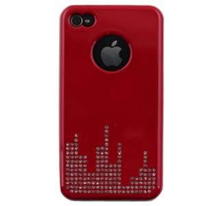  Red with White Spot Diamonds Crystals Bling Dazzle Music Equalizer 