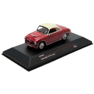  AWZ P70 Coupe 1958 Dark Red/White   1/43rd Scale IST Model 