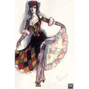 Moulin Rouge Giclee Print (Paper) Harlequin Diamonds  