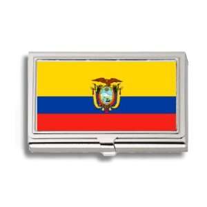   Ecuadorian Flag Business Card Holder Metal Case
