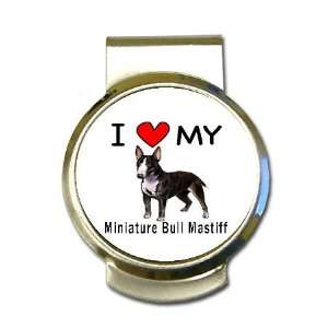  I Love My Miniature Bull Terrier Money Clip Office 