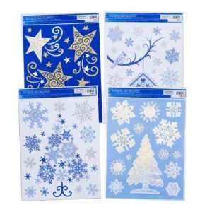  Christmas Blue Ice Window Clings Case Pack 96   782389 