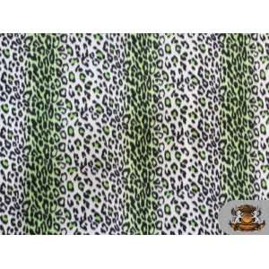  Fleece Printed *Leopard Neon Green* / Fabric By the Yard 